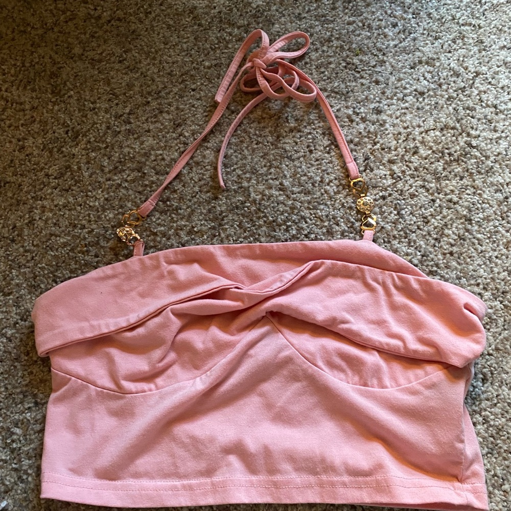 Pink Women's Halter Top